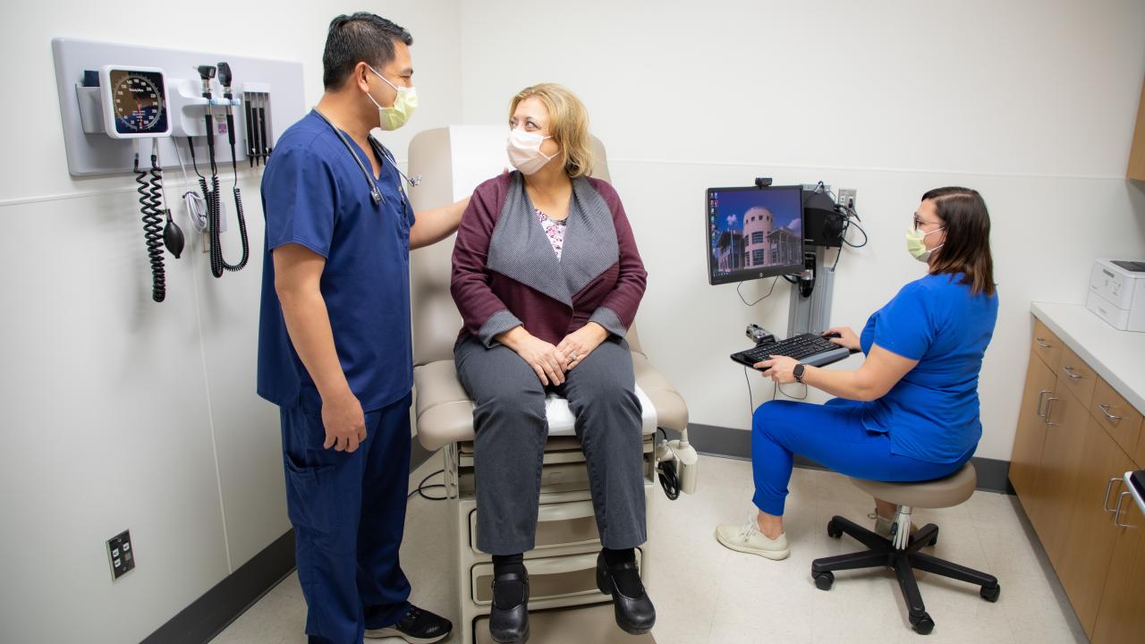 nurses taking with patient 