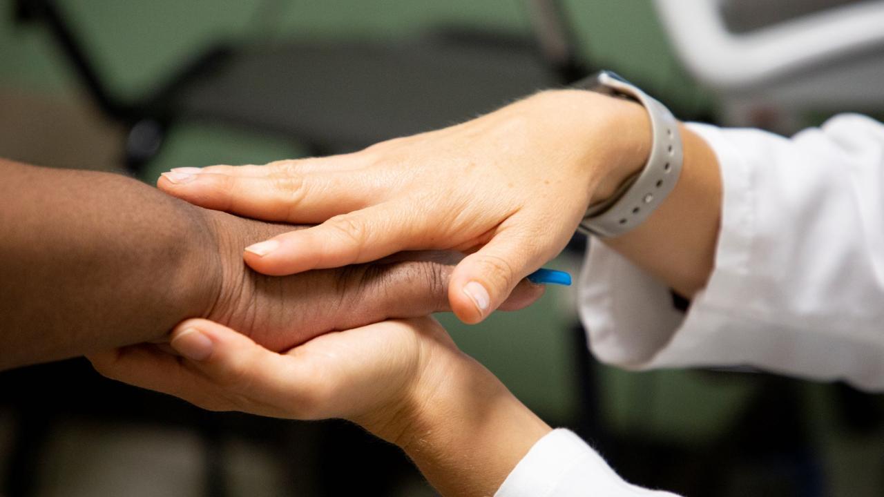 touching hands