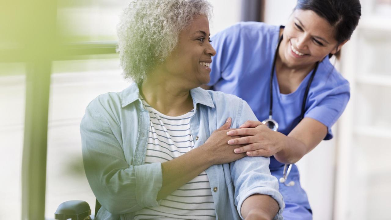 nurse with patient