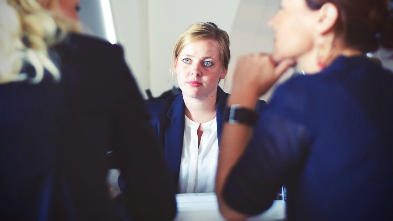 People in a meeting.